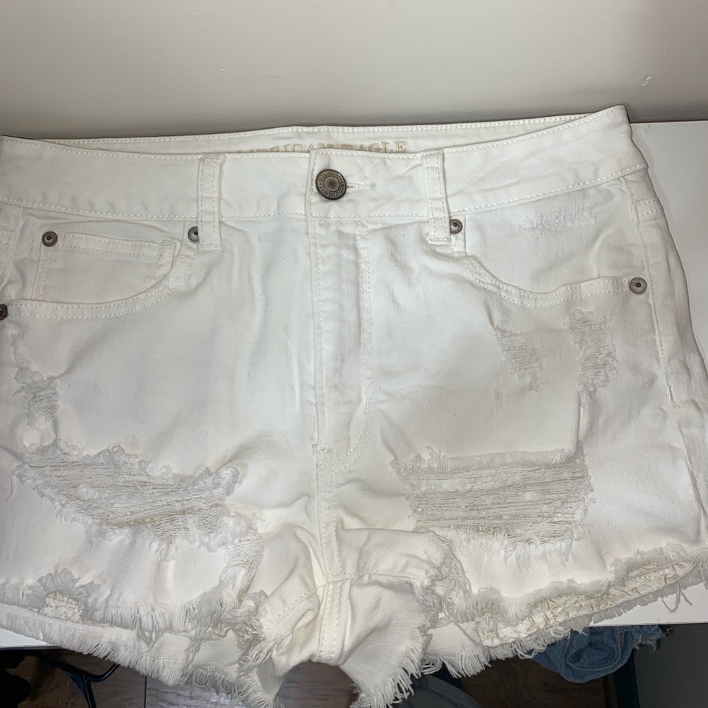 White American Eagle Jean Shorts